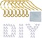 120 PCS/60 Pairs 18K Gold Hypoallergenic Ear Wires,120 PCS Rubber Earring Backs